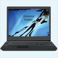 Lenovo ThinkPad Laptop LCD Screen Damage Replacement.